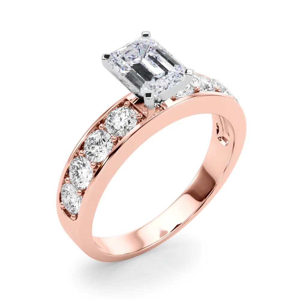 Single Row Channel Set Engagement Ring - Image 24