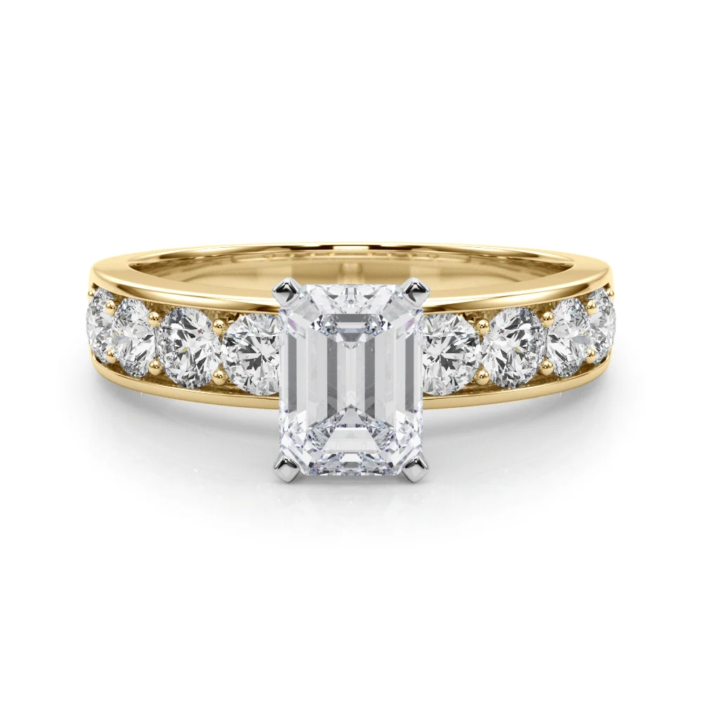 Single Row Channel Set Engagement Ring - Image 19