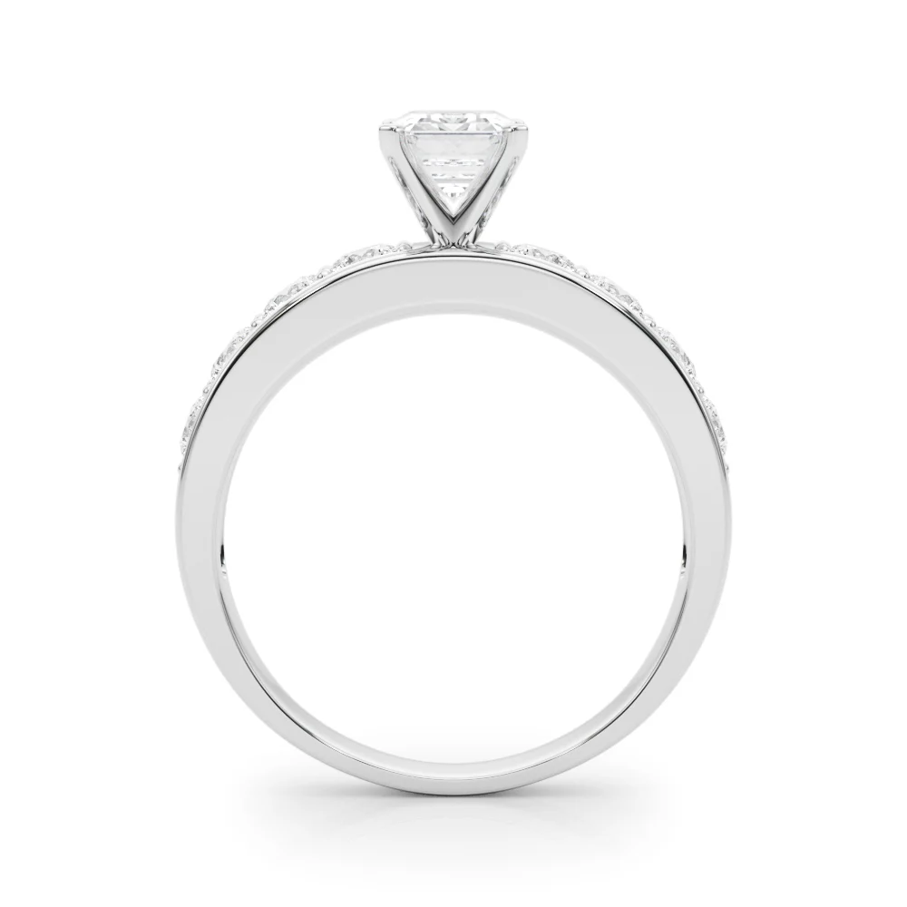 Single Row Channel Set Engagement Ring - Image 14