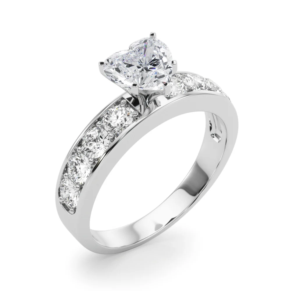 Single Row Channel Set Engagement Ring - Image 112