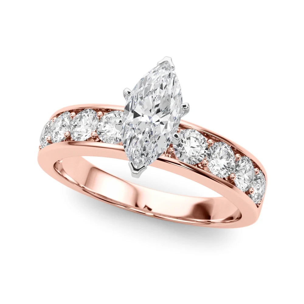 Single Row Channel Set Engagement Ring - Image 93