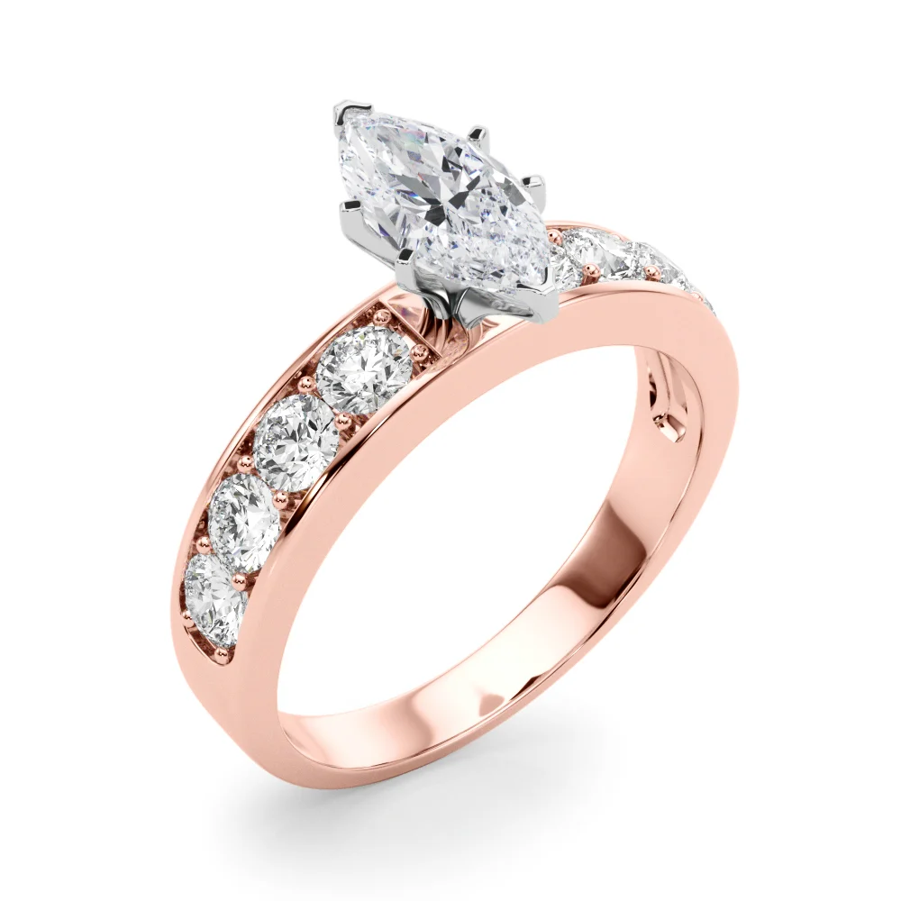 Single Row Channel Set Engagement Ring - Image 96