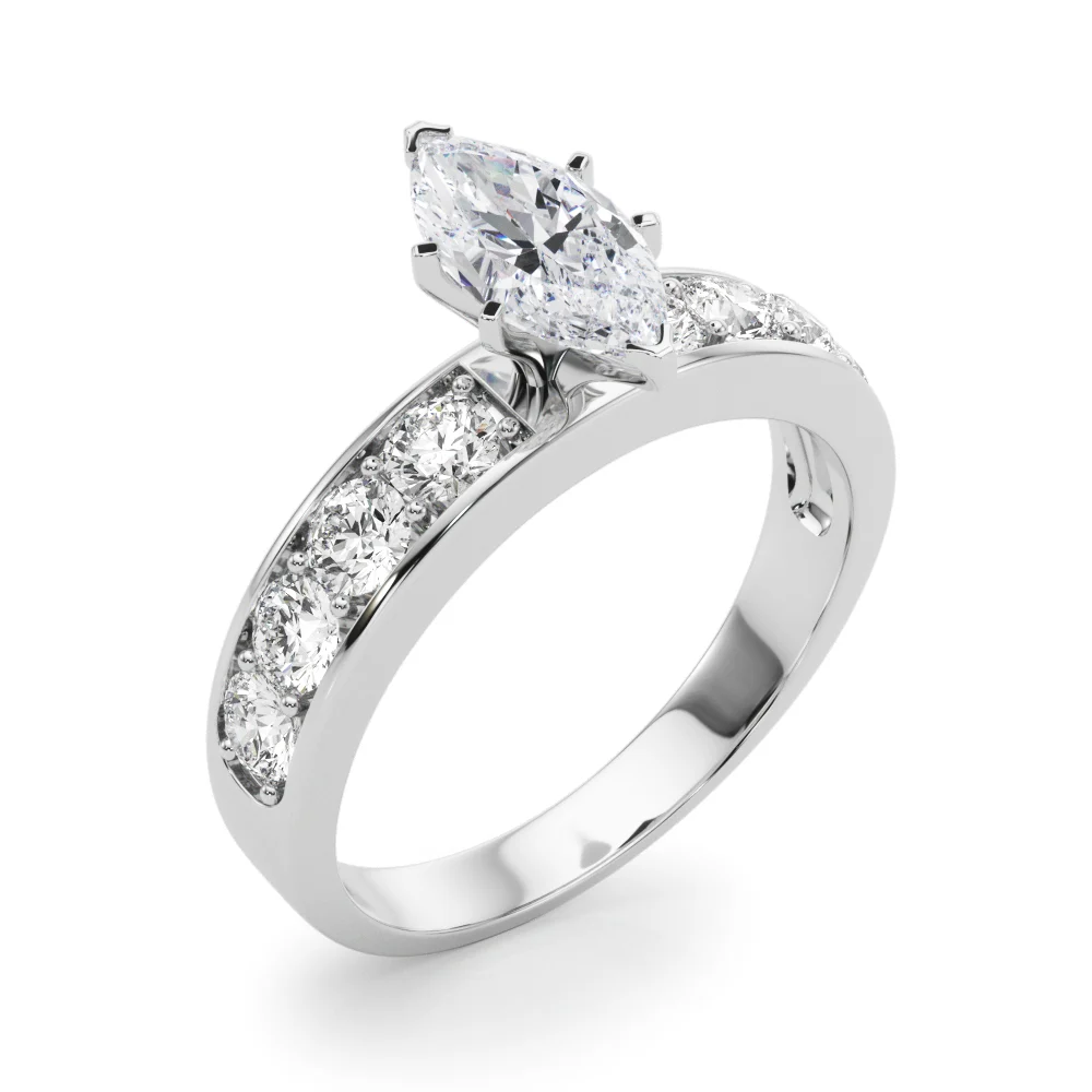 Single Row Channel Set Engagement Ring - Image 88