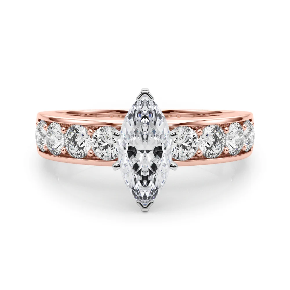 Single Row Channel Set Engagement Ring - Image 95