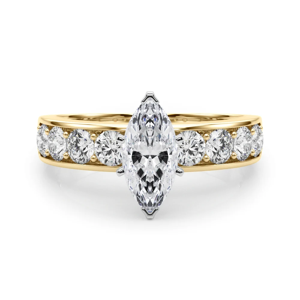 Single Row Channel Set Engagement Ring - Image 91