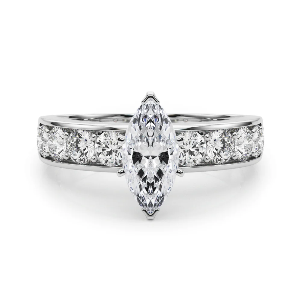 Single Row Channel Set Engagement Ring - Image 87
