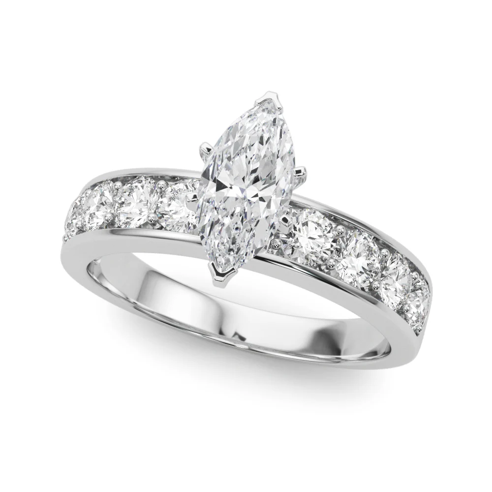 Single Row Channel Set Engagement Ring - Image 85