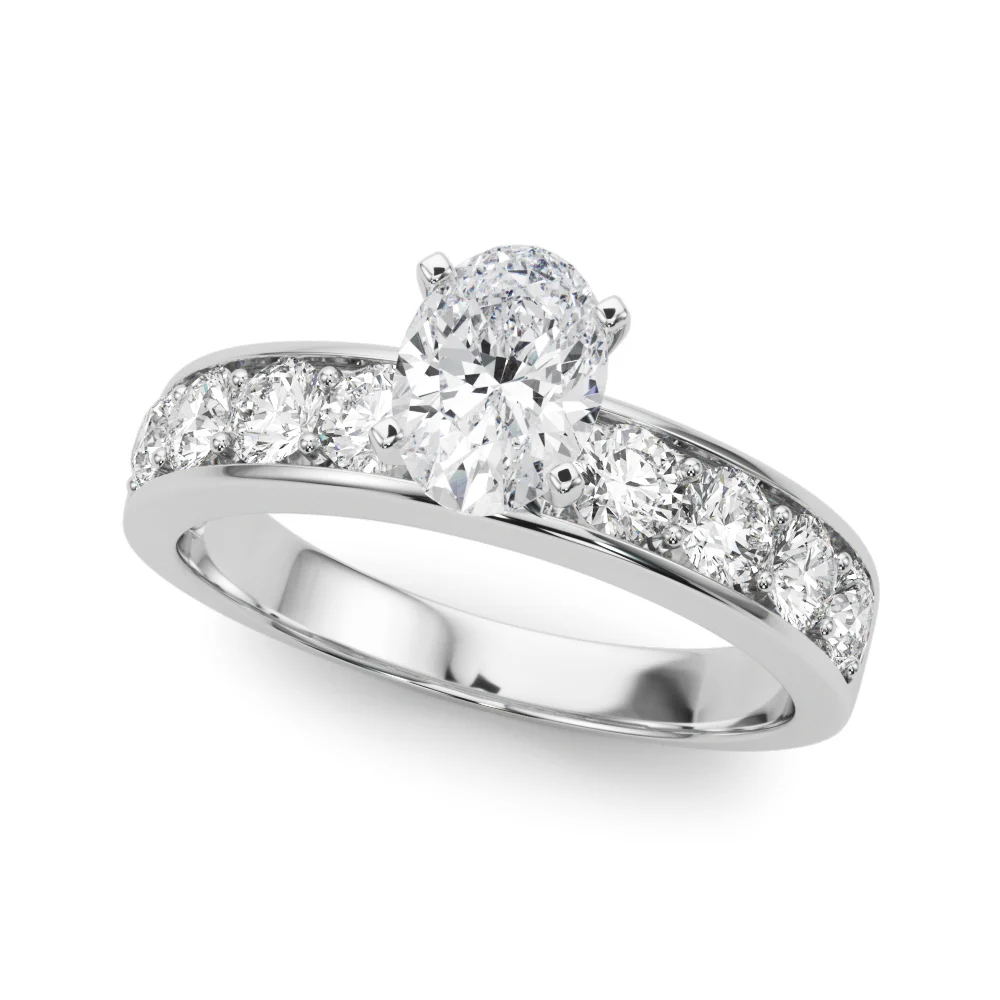 Single Row Channel Set Engagement Ring - Image 37