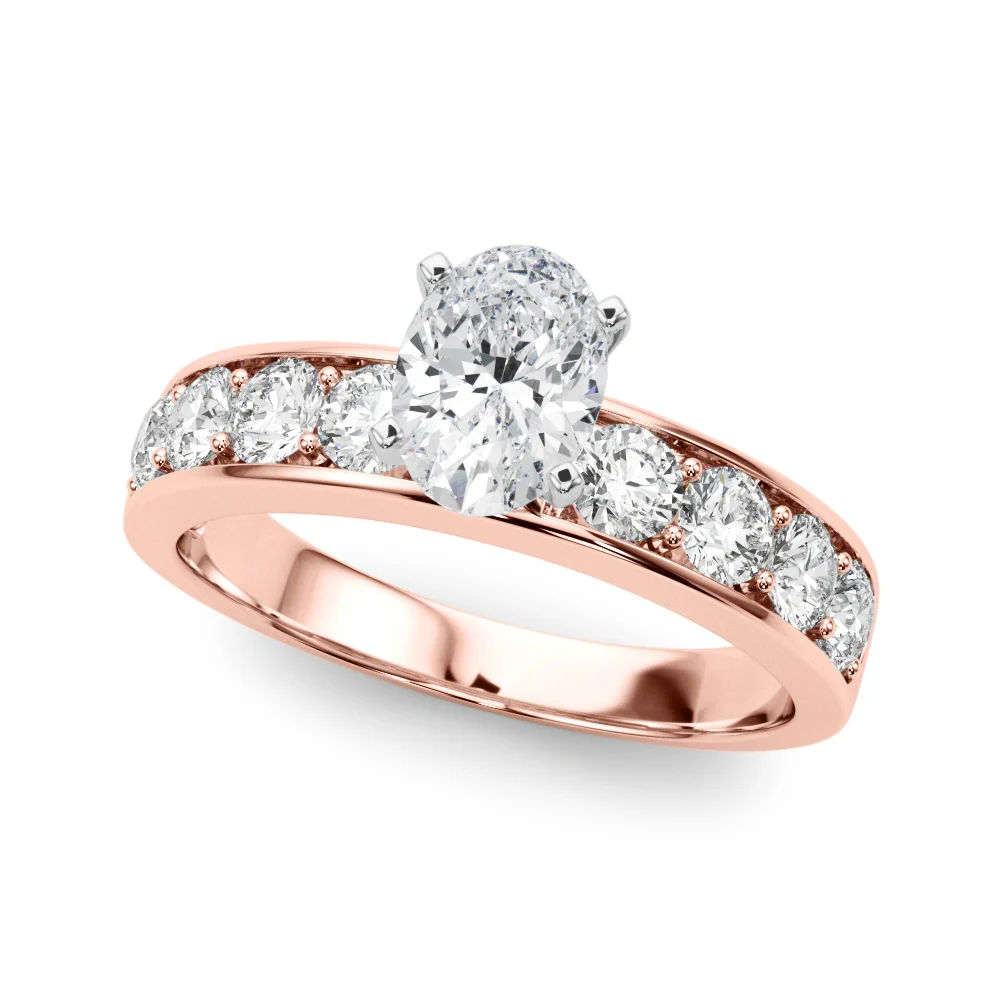 Single Row Channel Set Engagement Ring - Image 45