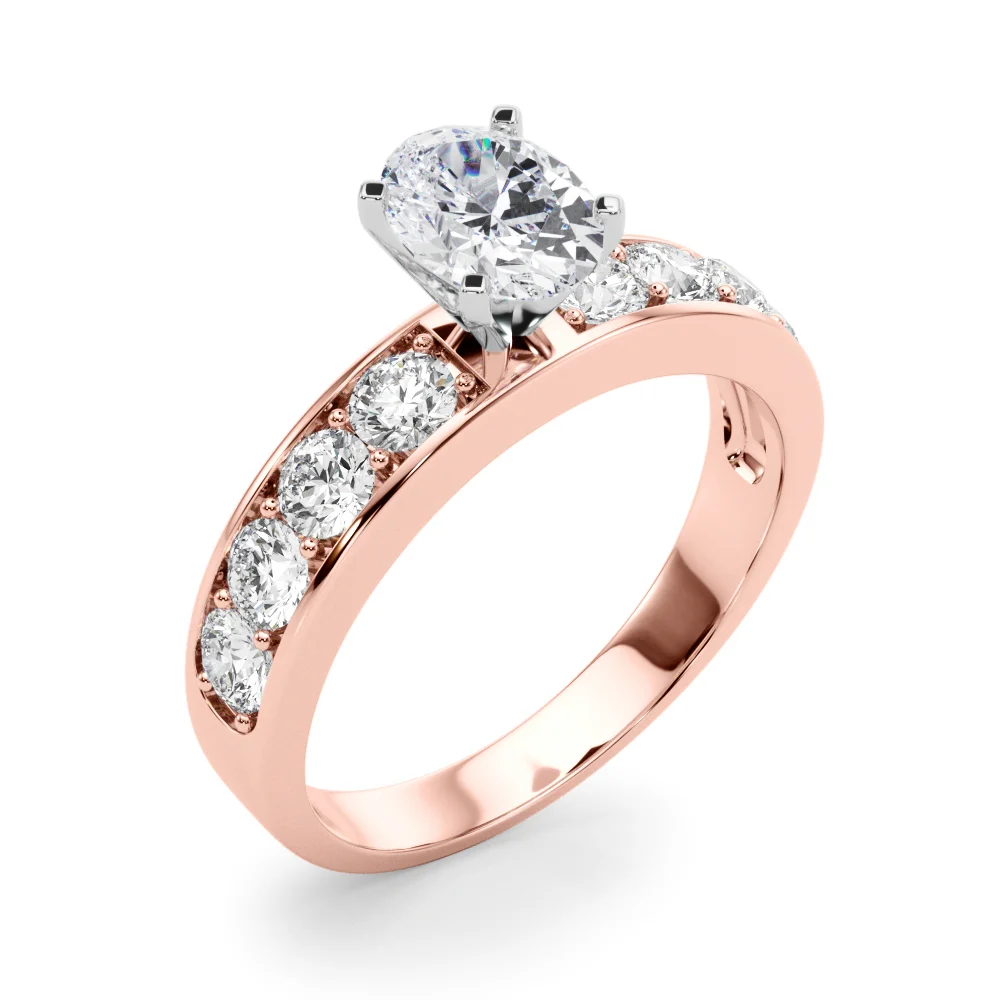 Single Row Channel Set Engagement Ring - Image 48