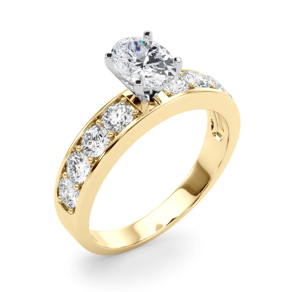 Single Row Channel Set Engagement Ring - Image 44
