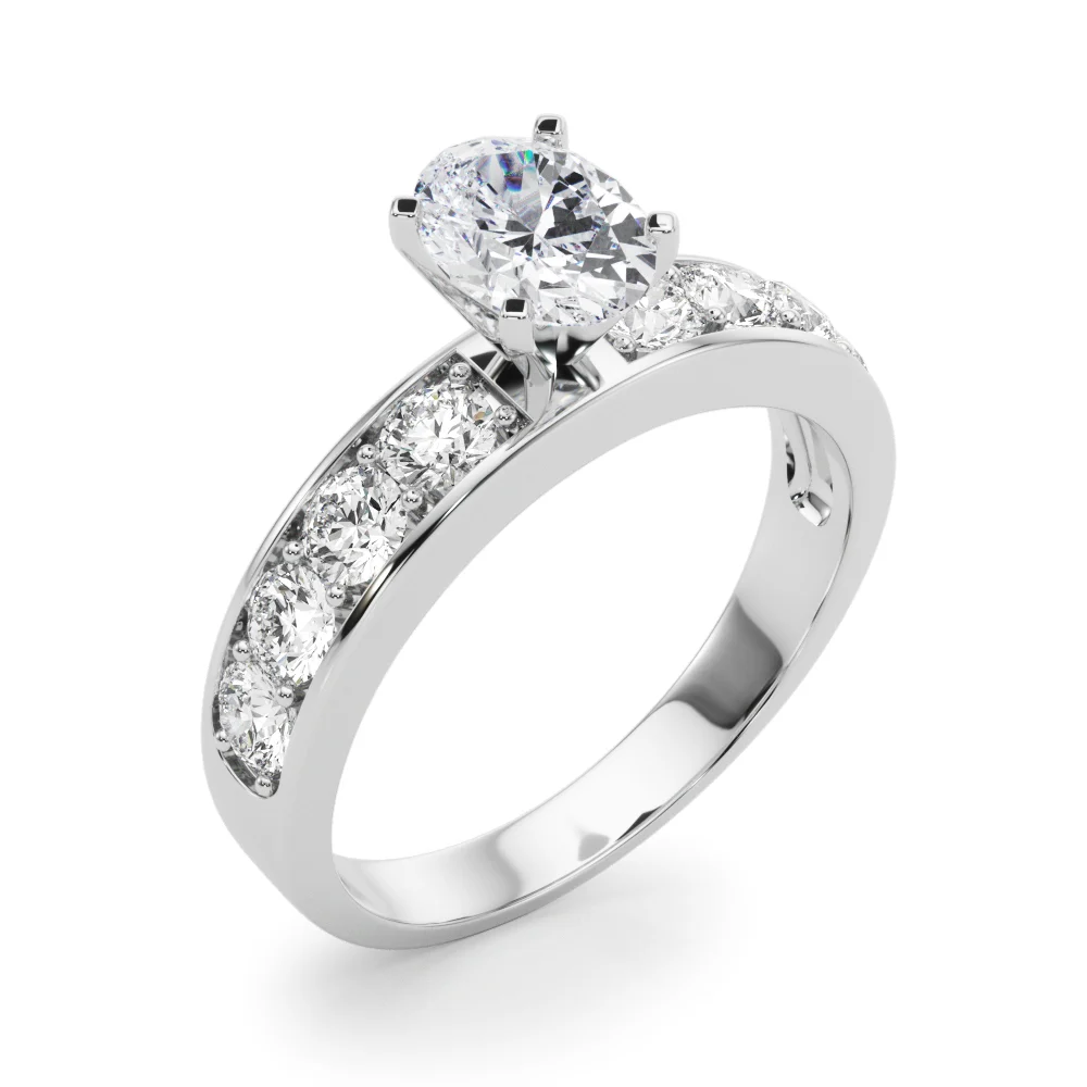 Single Row Channel Set Engagement Ring - Image 40
