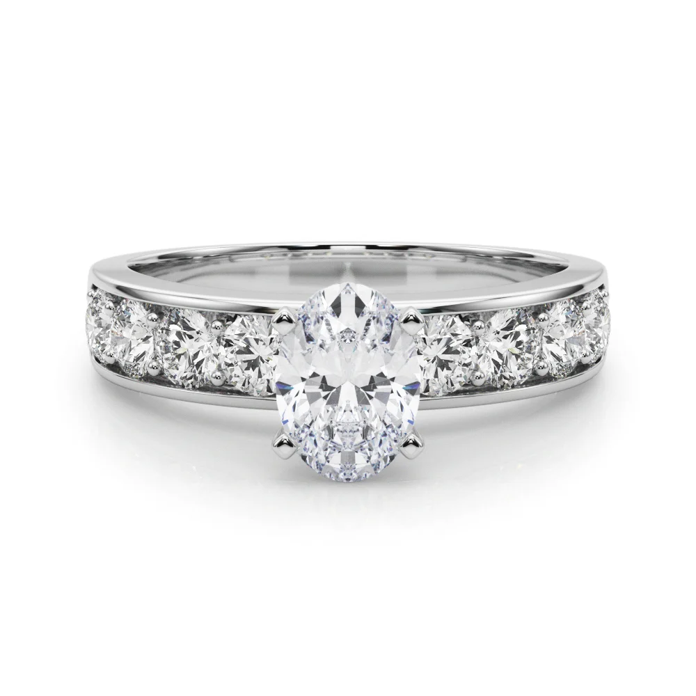 Single Row Channel Set Engagement Ring - Image 39