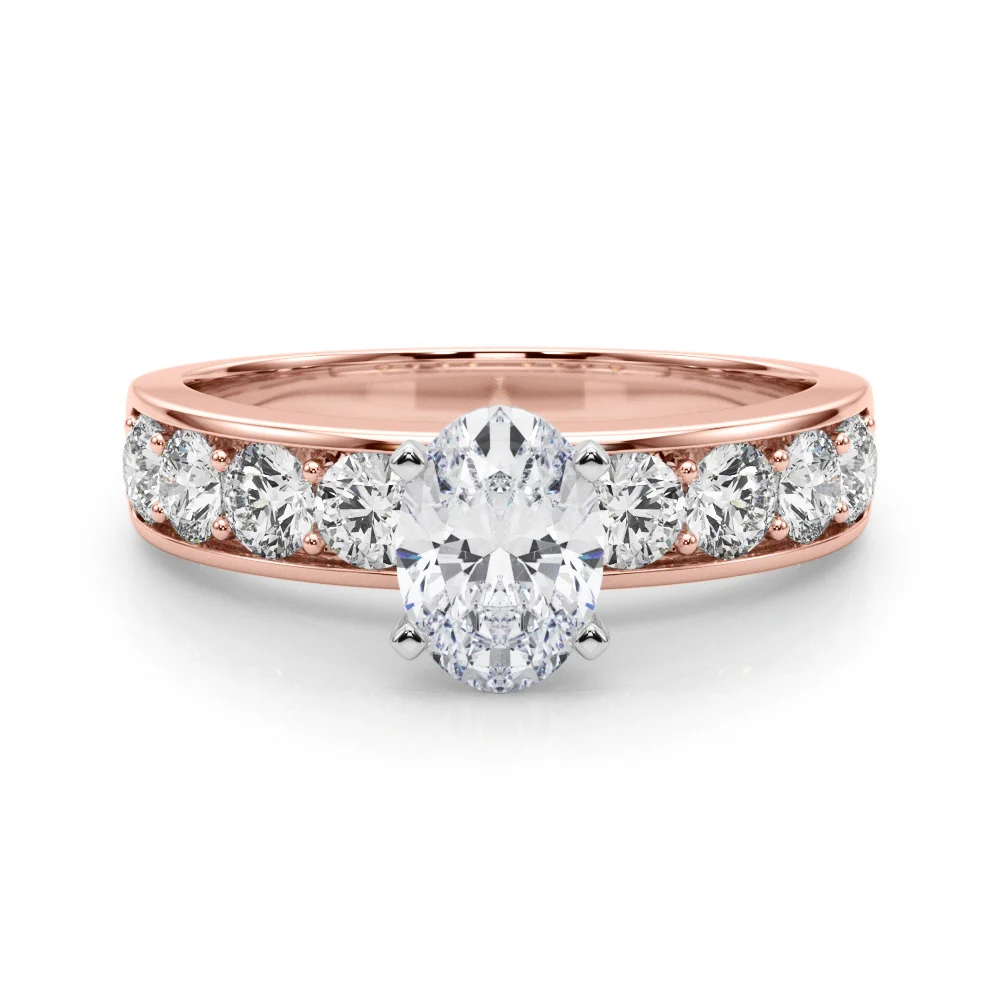 Single Row Channel Set Engagement Ring - Image 47
