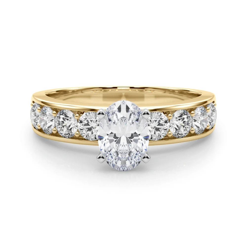 Single Row Channel Set Engagement Ring - Image 43