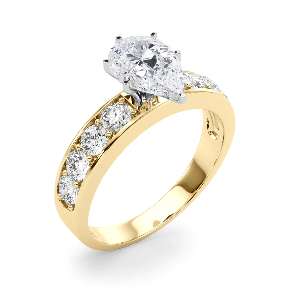 Single Row Channel Set Engagement Ring - Image 80