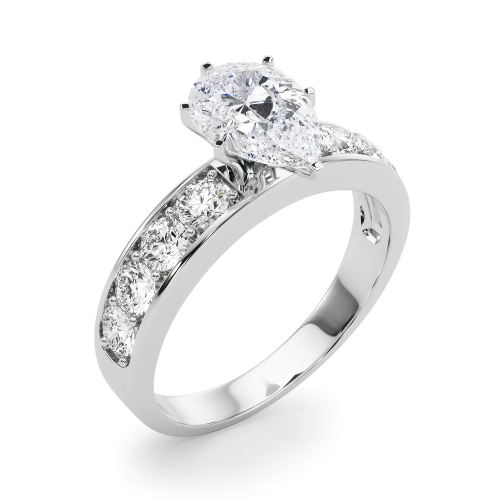 Single Row Channel Set Engagement Ring - Image 76