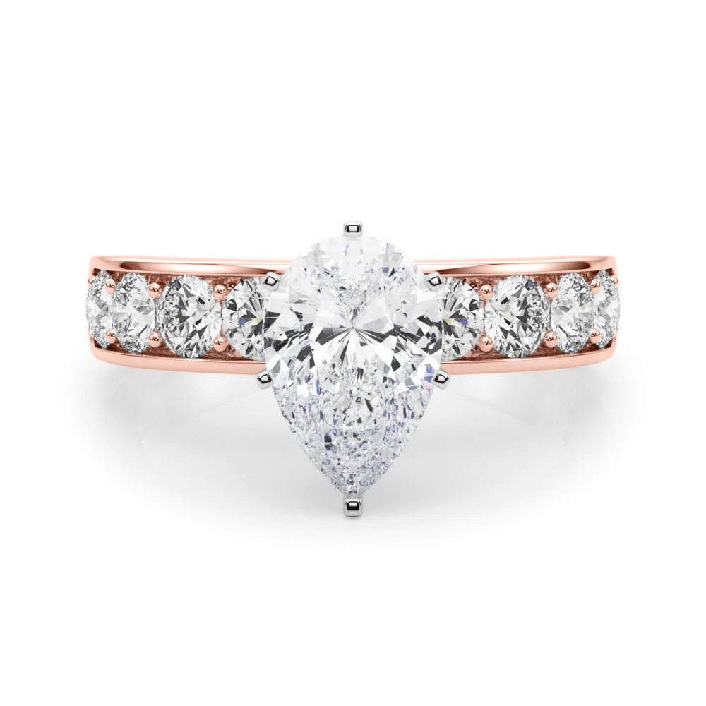 Single Row Channel Set Engagement Ring - Image 83