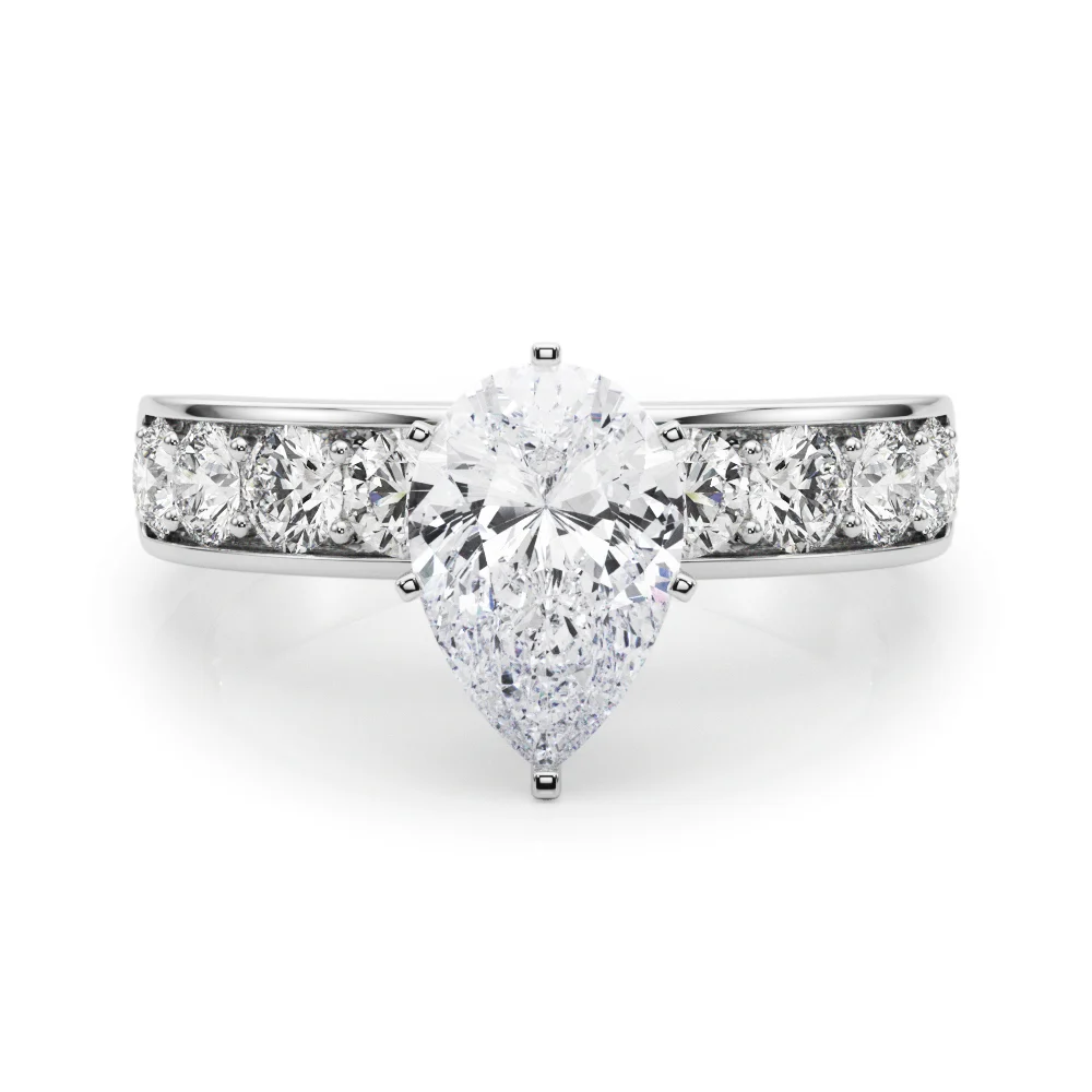 Single Row Channel Set Engagement Ring - Image 75