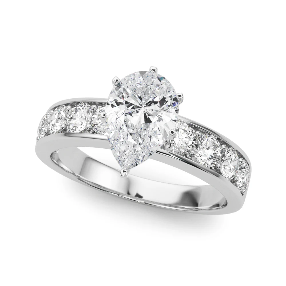 Single Row Channel Set Engagement Ring - Image 73