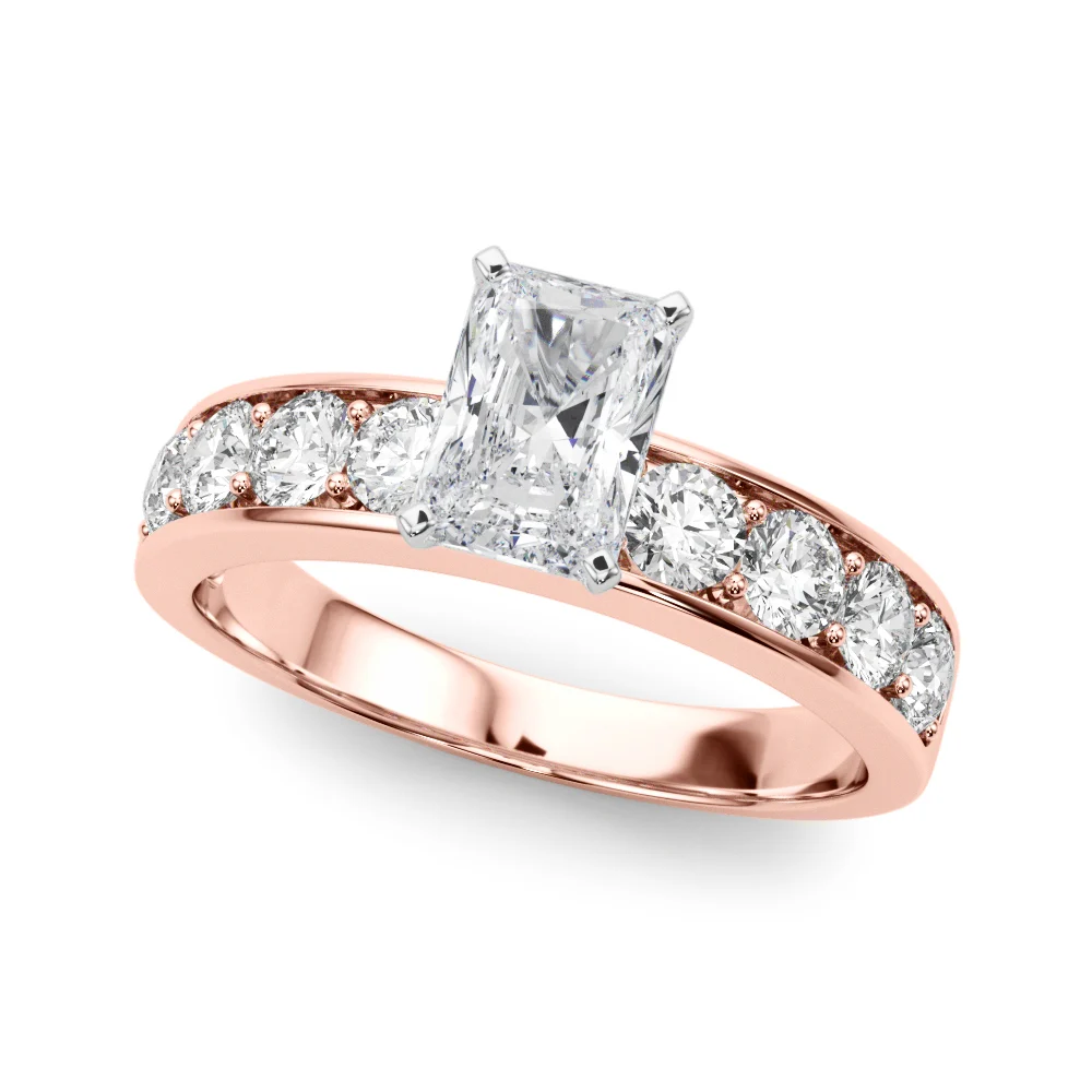 Single Row Channel Set Engagement Ring - Image 33