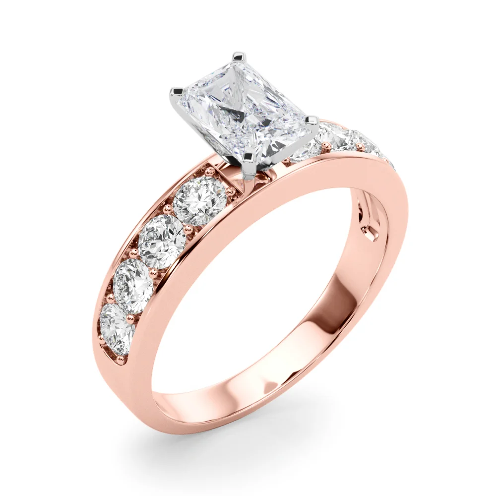 Single Row Channel Set Engagement Ring - Image 36