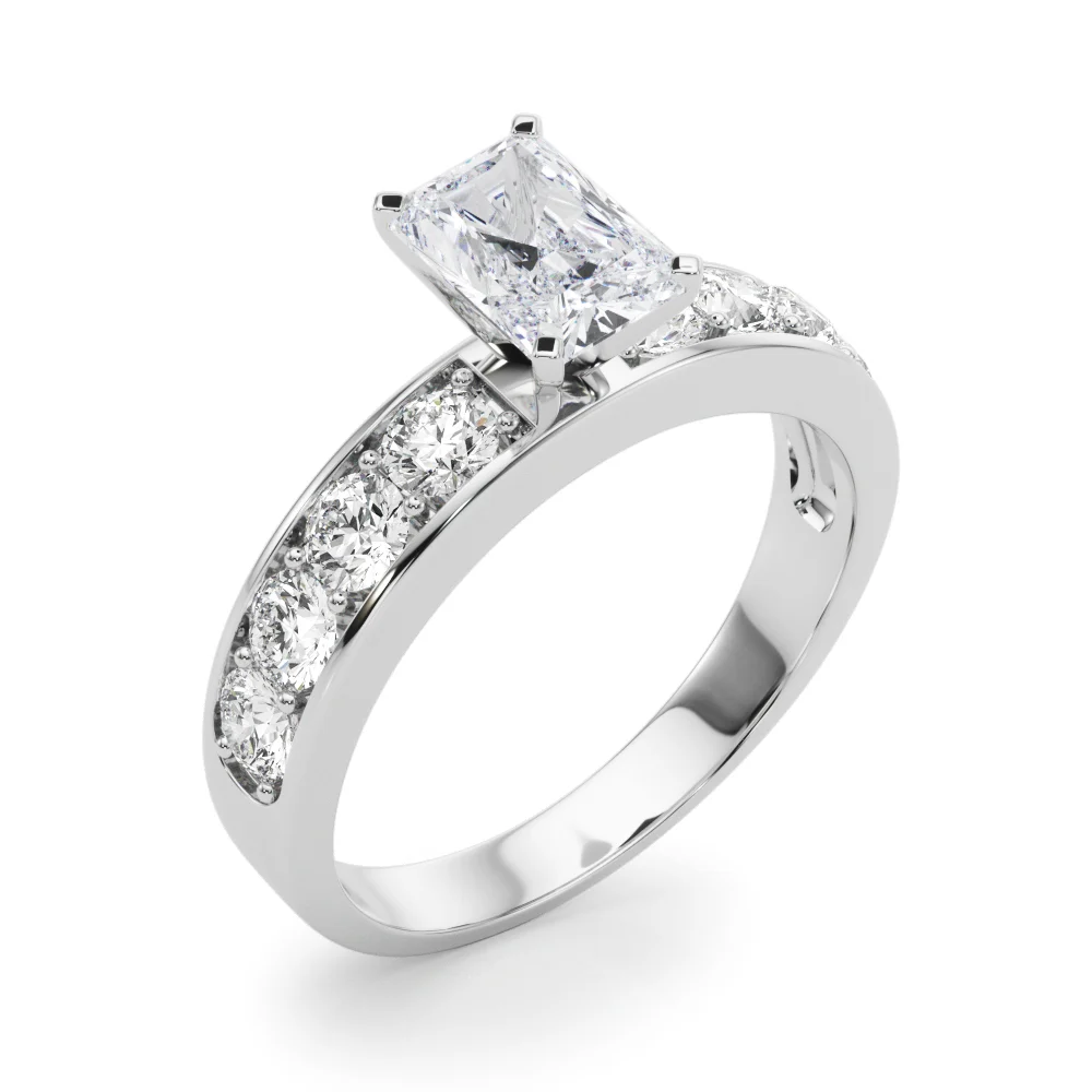 Single Row Channel Set Engagement Ring - Image 28