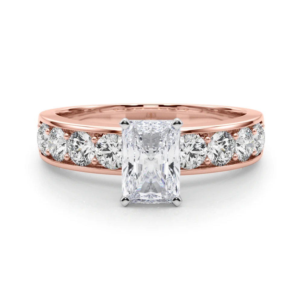 Single Row Channel Set Engagement Ring - Image 35