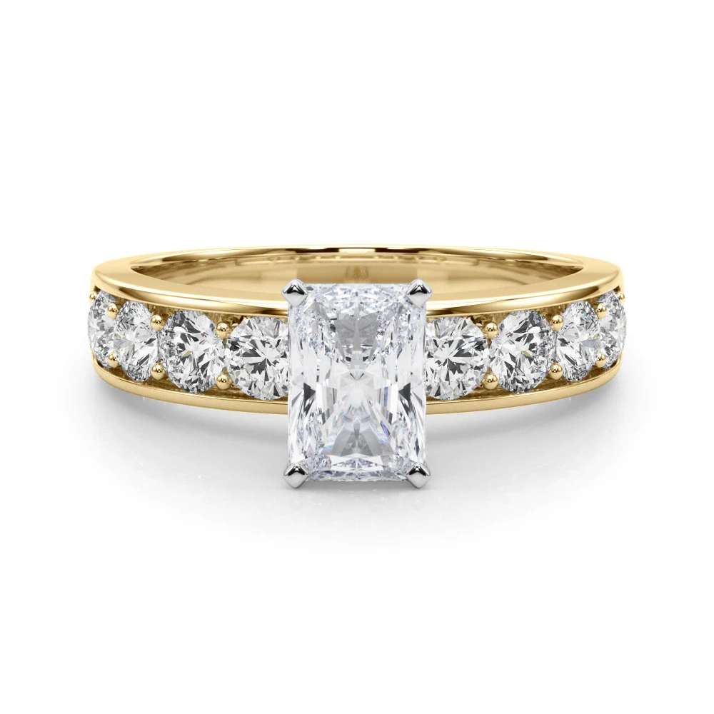 Single Row Channel Set Engagement Ring - Image 32