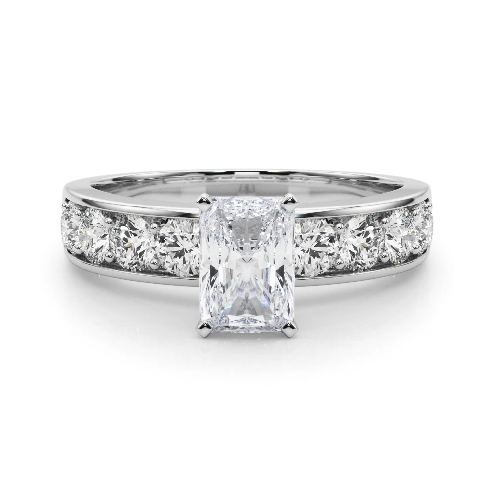 Single Row Channel Set Engagement Ring - Image 27