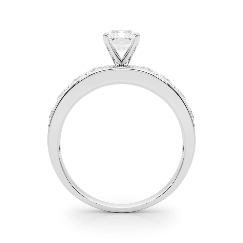 Single Row Channel Set Engagement Ring - Image 26