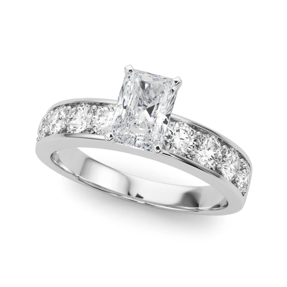 Single Row Channel Set Engagement Ring - Image 25