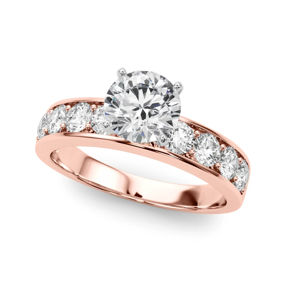 Single Row Channel Set Engagement Ring - Image 9