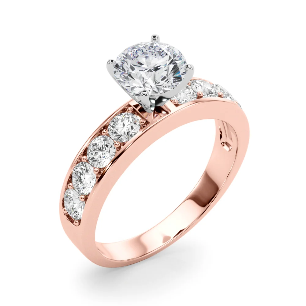Single Row Channel Set Engagement Ring - Image 12