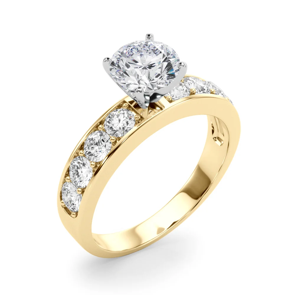 Single Row Channel Set Engagement Ring - Image 8