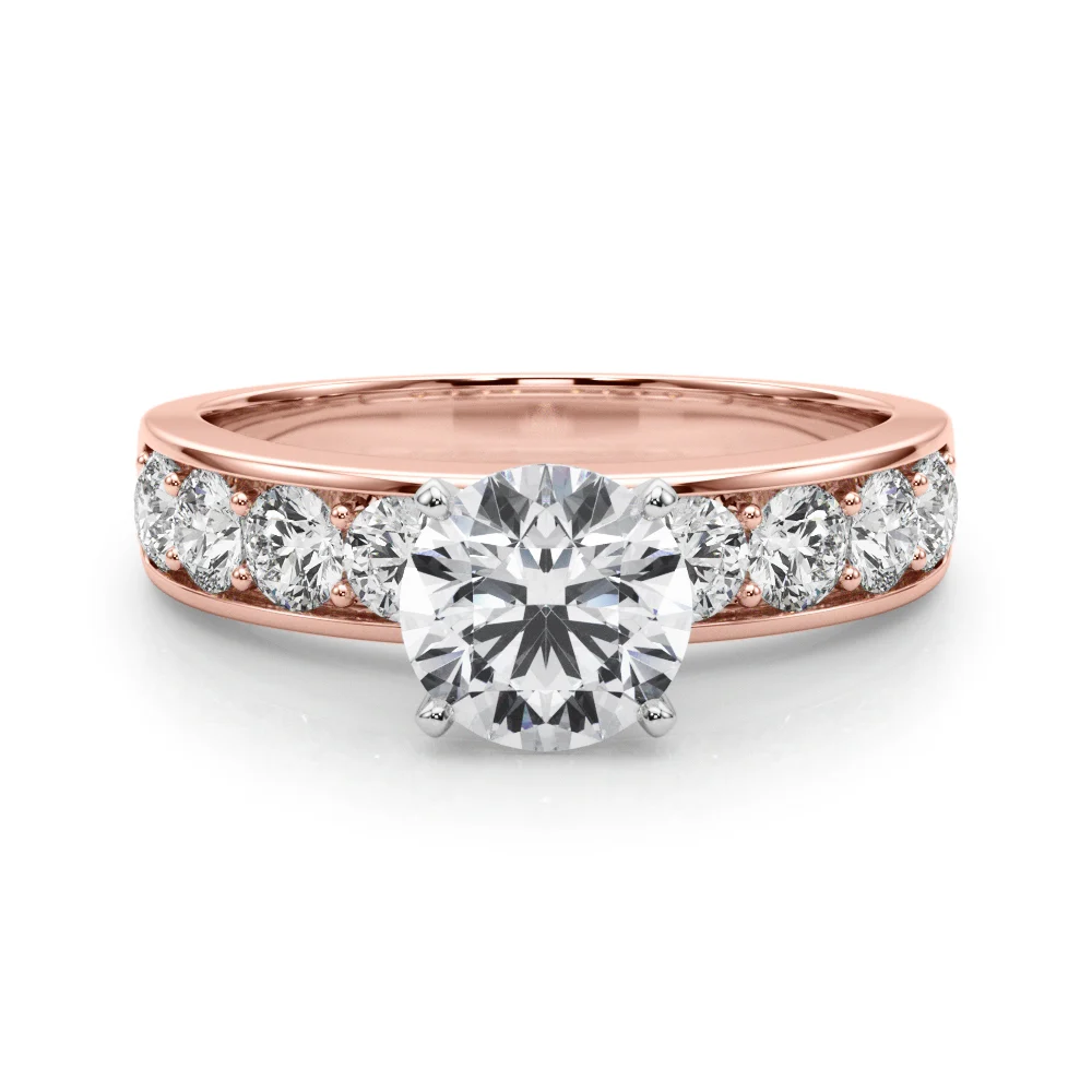 Single Row Channel Set Engagement Ring - Image 11