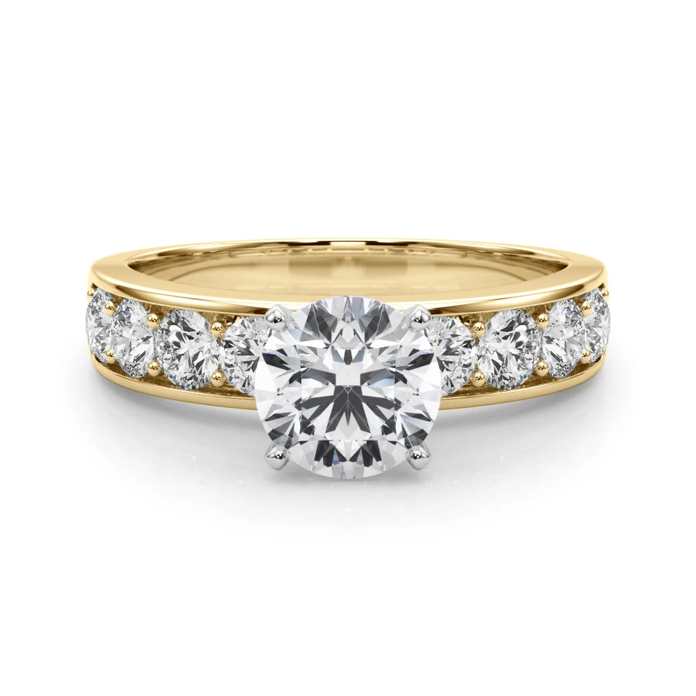 Single Row Channel Set Engagement Ring - Image 7
