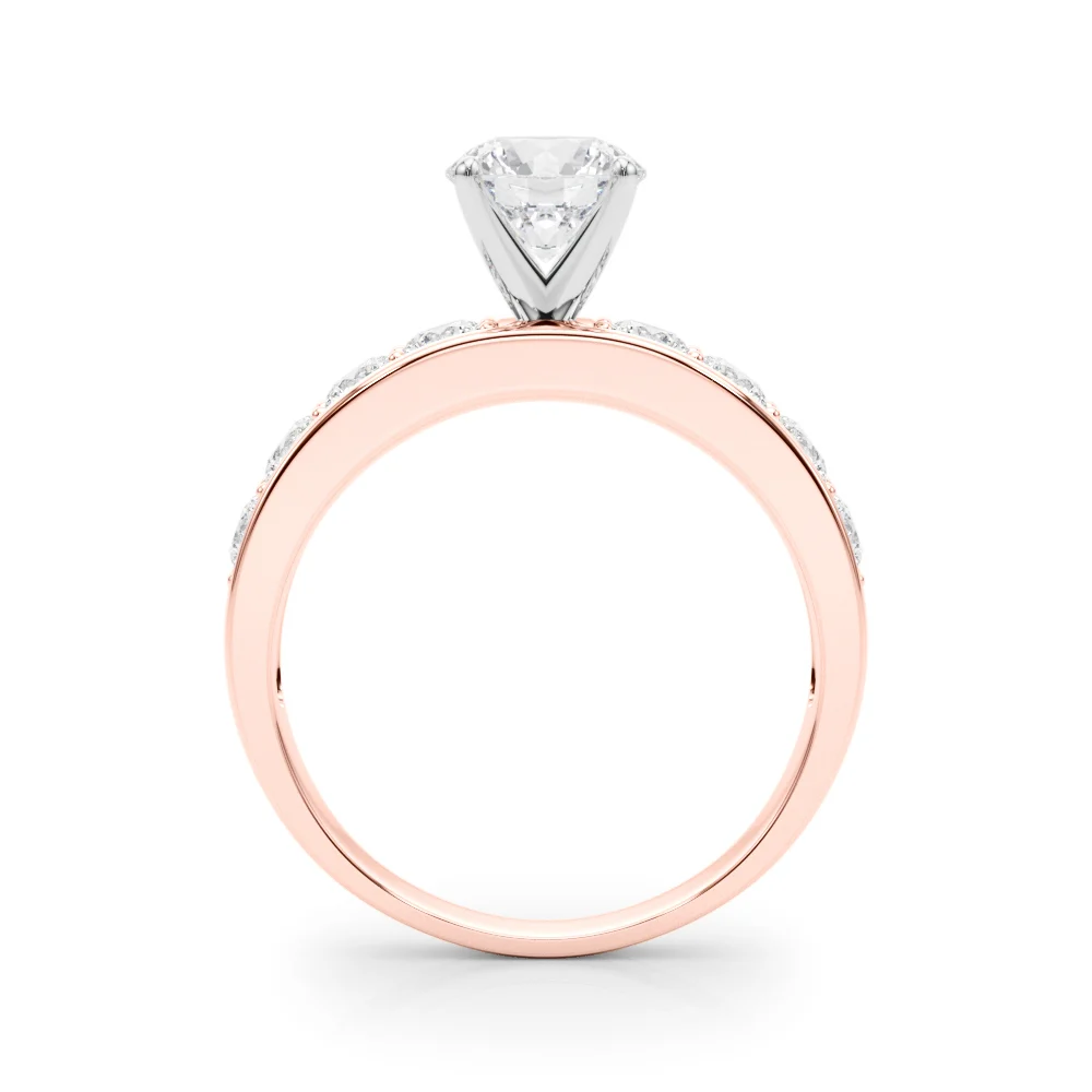 Single Row Channel Set Engagement Ring - Image 10