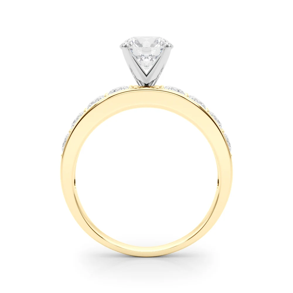 Single Row Channel Set Engagement Ring - Image 6