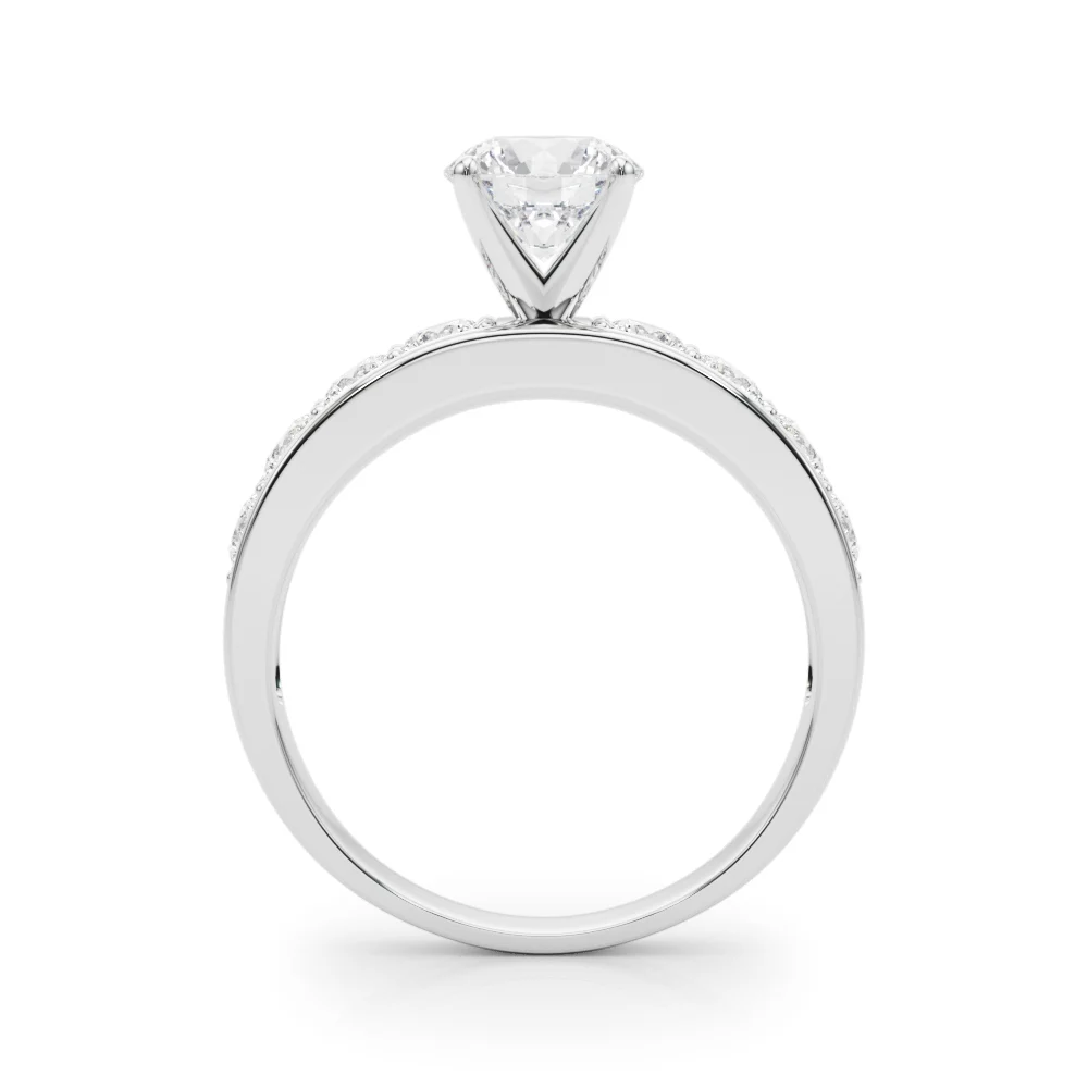 Single Row Channel Set Engagement Ring - Image 2