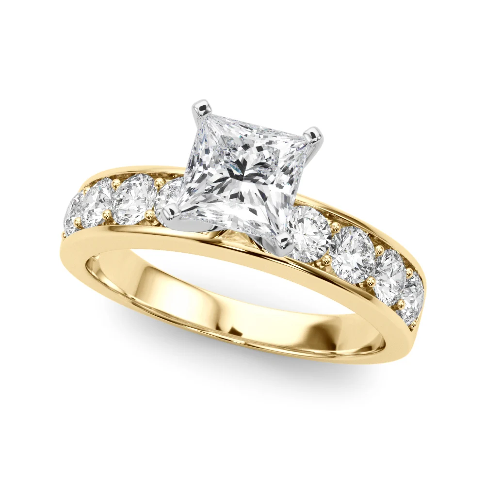 Single Row Channel Set Engagement Ring - Image 65