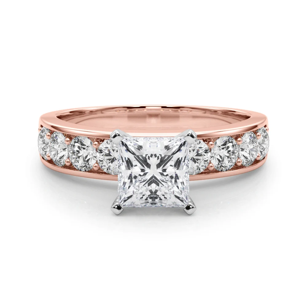 Single Row Channel Set Engagement Ring - Image 71