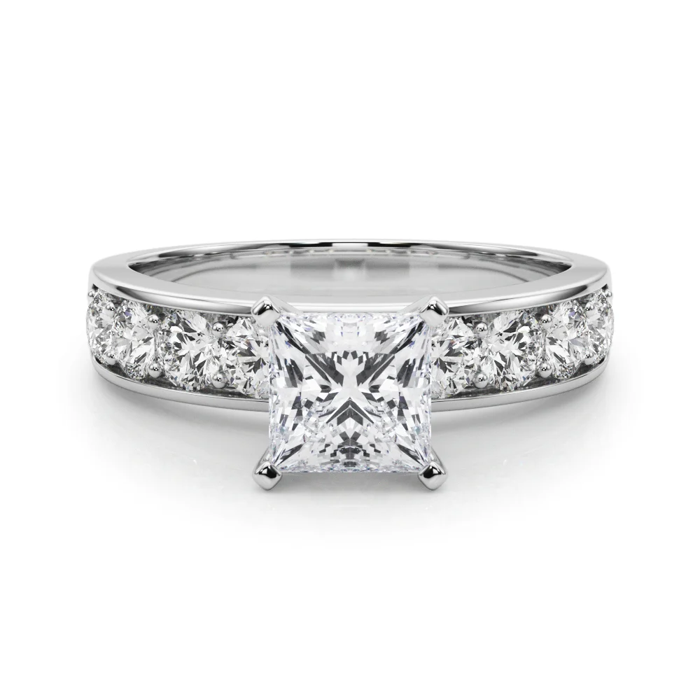 Single Row Channel Set Engagement Ring - Image 63