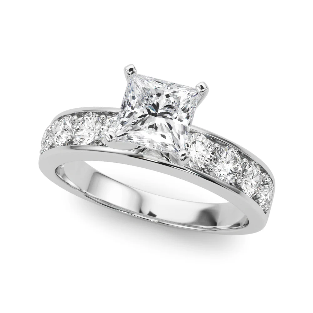 Single Row Channel Set Engagement Ring - Image 61