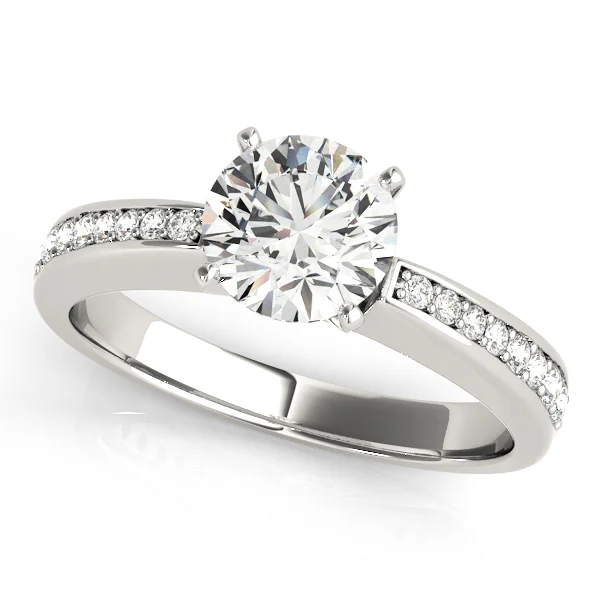 Channel Set Single Row Engagement Ring