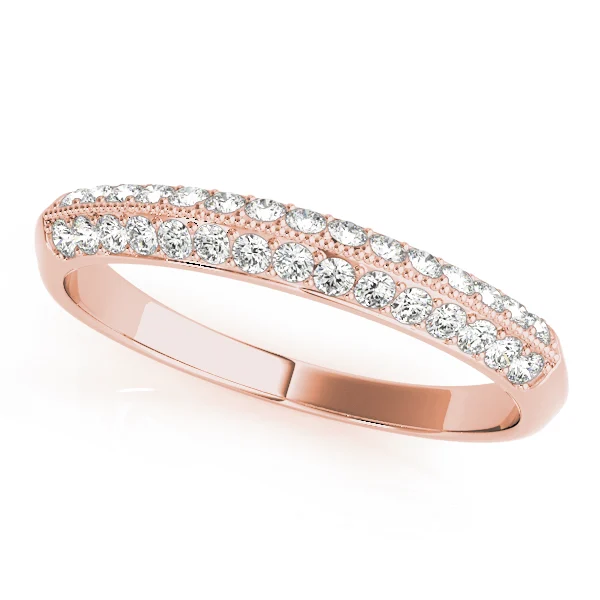 Double Row Pavé Wedding Band - Image 5