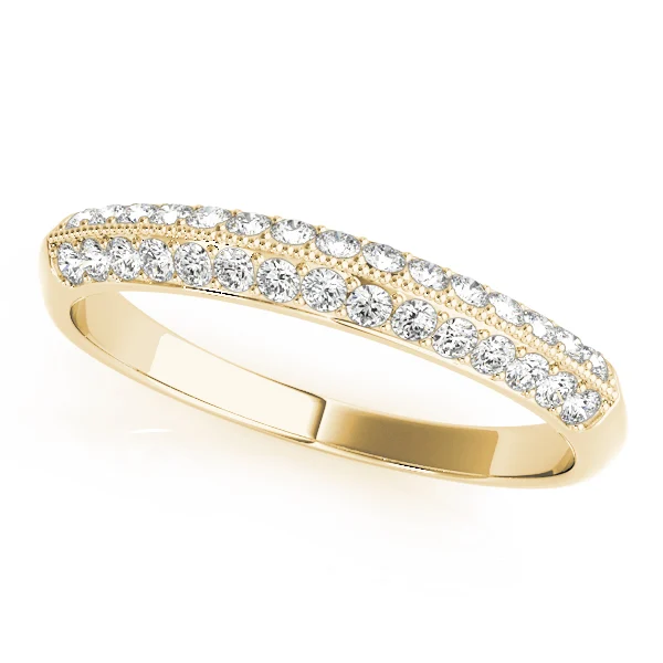 Double Row Pavé Wedding Band - Image 3