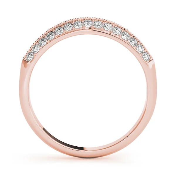 Double Row Pavé Wedding Band - Image 6