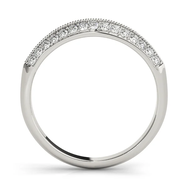 Double Row Pavé Wedding Band - Image 2