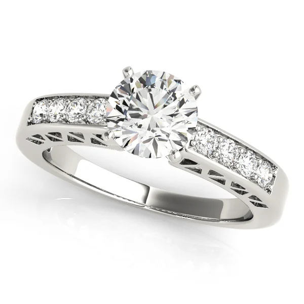 Channel Set Single Row Engagement Ring